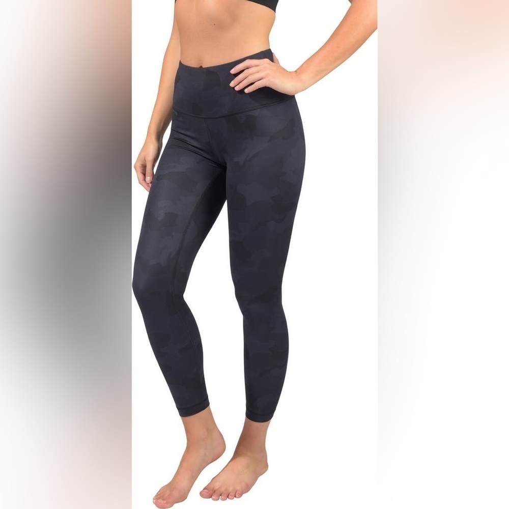 90 DEGREE BY REFLEX Nude Tech High Waist Camo Printed Ankle Leggings